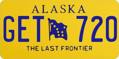 AK license plate GET720