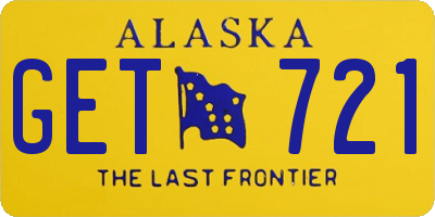 AK license plate GET721