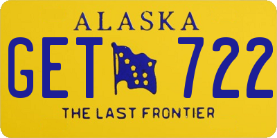 AK license plate GET722