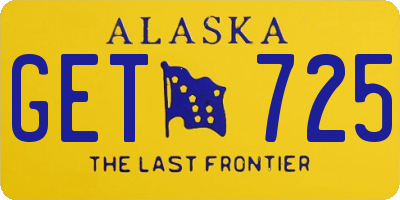AK license plate GET725