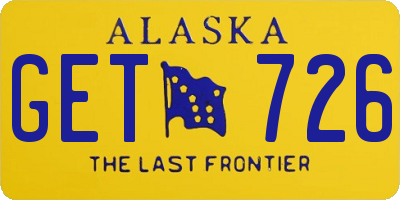 AK license plate GET726
