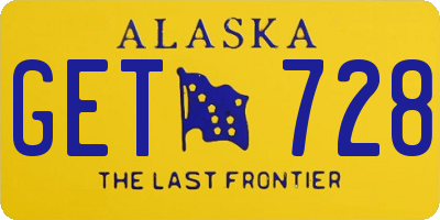 AK license plate GET728