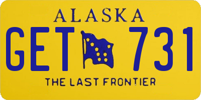 AK license plate GET731