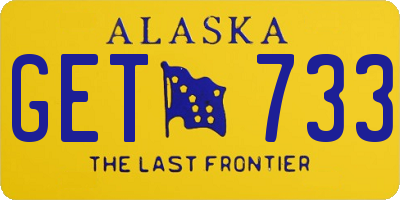 AK license plate GET733