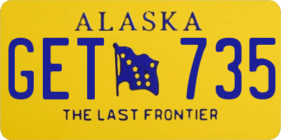 AK license plate GET735