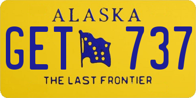 AK license plate GET737