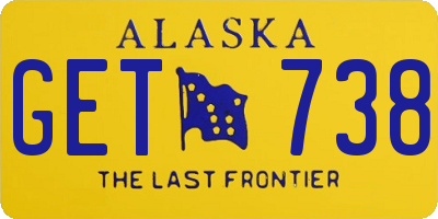 AK license plate GET738
