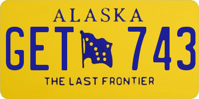 AK license plate GET743