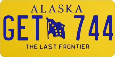 AK license plate GET744