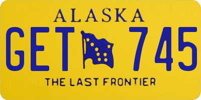 AK license plate GET745