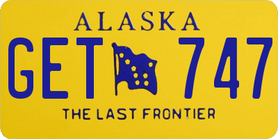 AK license plate GET747