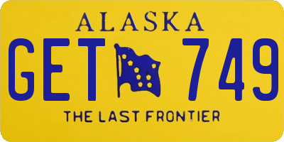 AK license plate GET749
