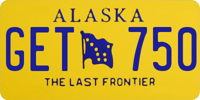 AK license plate GET750