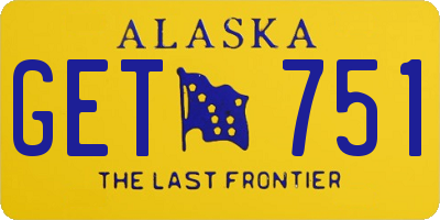 AK license plate GET751