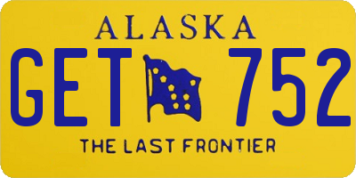 AK license plate GET752