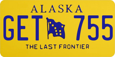 AK license plate GET755