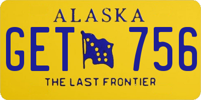 AK license plate GET756