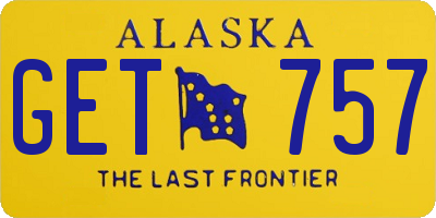 AK license plate GET757