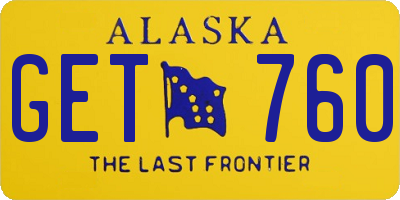 AK license plate GET760