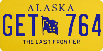 AK license plate GET764