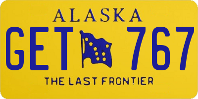 AK license plate GET767