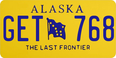 AK license plate GET768