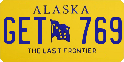 AK license plate GET769