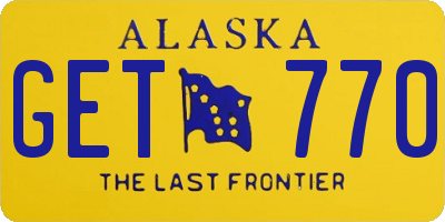 AK license plate GET770