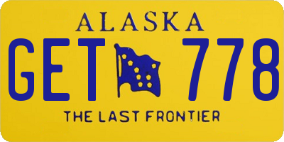 AK license plate GET778