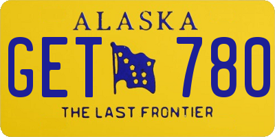 AK license plate GET780