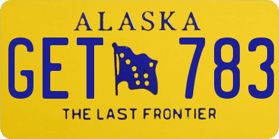 AK license plate GET783