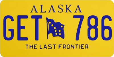 AK license plate GET786