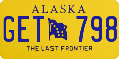 AK license plate GET798