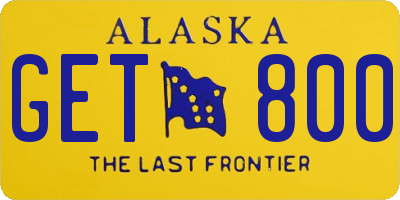 AK license plate GET800