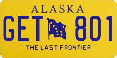 AK license plate GET801