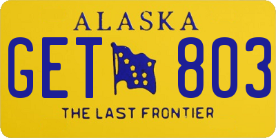AK license plate GET803