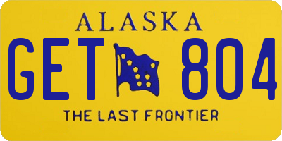 AK license plate GET804