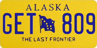 AK license plate GET809