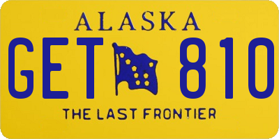 AK license plate GET810