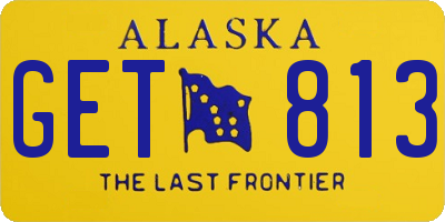 AK license plate GET813
