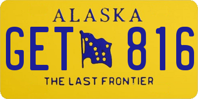 AK license plate GET816