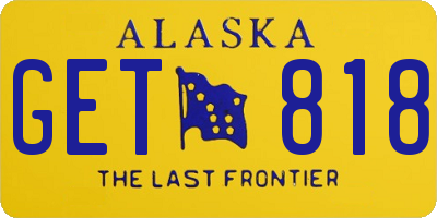 AK license plate GET818