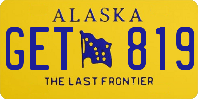 AK license plate GET819