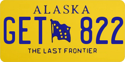 AK license plate GET822