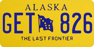 AK license plate GET826