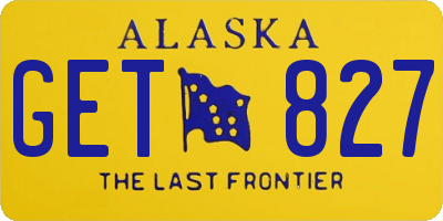 AK license plate GET827