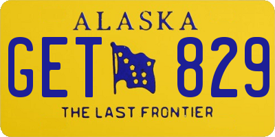 AK license plate GET829