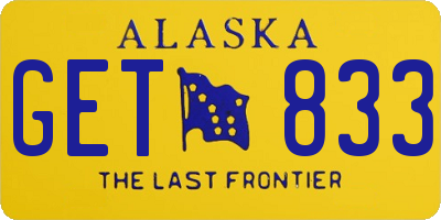 AK license plate GET833