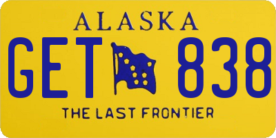 AK license plate GET838