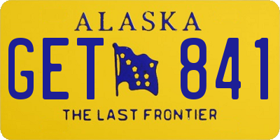AK license plate GET841